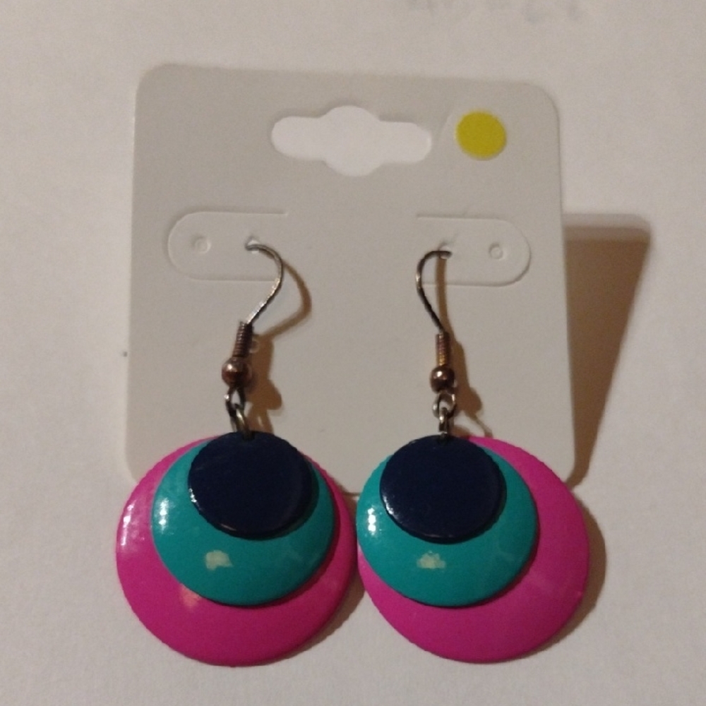 🔥3 For $33🔥Vintage Multicolor Layered Disc Earrings